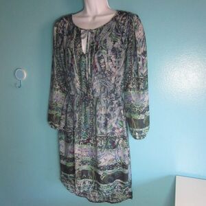 Anthropologie Charlie Jade Size S Pullover Green Floral Spring & Summer Dress 